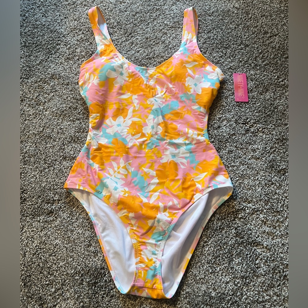 Ninety-Nine Degrees Women’s One Piece Floral Print Swimsuit - Size XL
